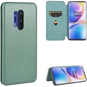 ExpressVaruhuset OnePlus 8 Pro Flip Case Kortrum CarbonDreams Grøn Green