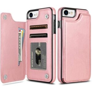 ExpressVaruhuset iPhone 7/8/SE 2020 stødsikker dækkortholder 3-SLOT Flippr Rose G Pink gold