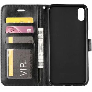ExpressVaruhuset Redmi 9A Wallet Case PU-læder 4-LOMMES Black