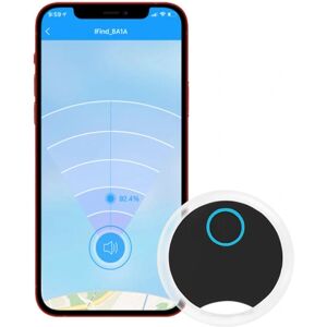 YANGFEIYU Trådløs Pet GPS Tracker Nøgler Tasker Tegnebøger App Control Object Finder Selfie Shutter Kompatibel med IOS/Android telefoner, Sort - Sort,