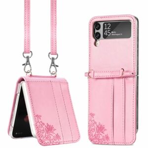 Lædertaske Butterflies Samsung Galaxy Z Flip 4 Pink