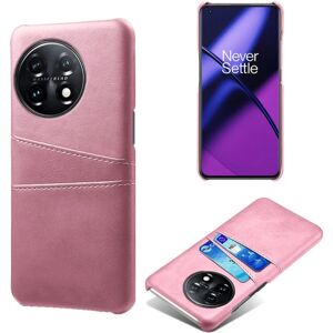 SKALO OnePlus 11 5G PU-læder Kortholder Cover - Rosa guld Pink gold