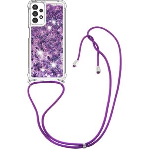 SKALO Samsung A13 4G Kvicksand Glitter Mobile Collar - Lilla Purple