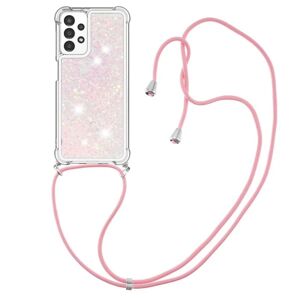 SKALO Samsung A13 4G Kvicksand Glitter Mobile Collar - Pink Pink