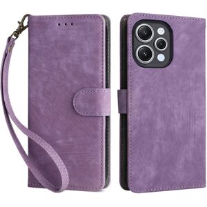 SKALO Xiaomi Redmi 12 4G/5G Flip Cover m. pung i PU-læder - Lill Purple