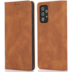 SKALO Samsung A23 5G Slim Premium Flip Cover - Brun Brown