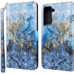 SKALO Samsung S21 FE Marble 3D Wallet Case Multicolor