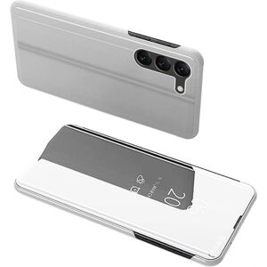 SKALO Samsung S23 Plus Clear View Mirror Etui - Sølv Silver