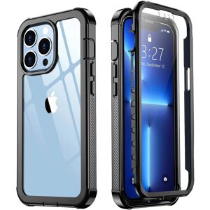 Case4you C4U® Stødfast forsvar - iPhone 13 Pro - Støddæmper Taske 3i1 Black iPhone 13 Pro (6.1)