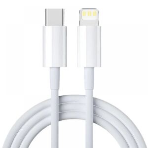 Apple Opladerkabel til Iphone - 2-pak ledning med hurtig opladning, oplader til Iphone 14/13/12/11/pro/max, perfekt til hjemme- og kontorbrug (6,5 fod)