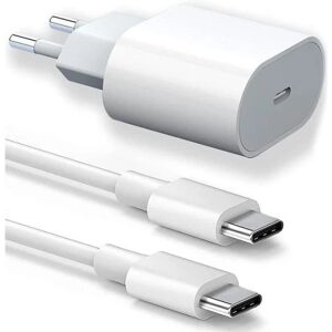 Apple 25W USB-C hurtigoplader + 20W 1M USB-C til USB-C kabel til iPhone 15 Pro Max - iPhone 15 Plus - iPhone 15 Pro - iPhone 15