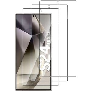 Tech of sweden 3x Hærdet glascover Samsung S24 Ultra Full Fit, fingeraftryk Transparent one size