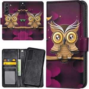 Samsung Galaxy S21 - Mobilcover/Etui Cover Lysbrun Ugle Multicolor