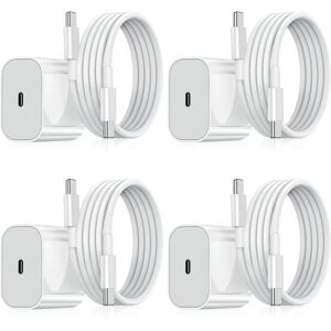 Oplader til Samsung - Hurtiglader 20W USB-C - Adapter+Kabel 2m White one size