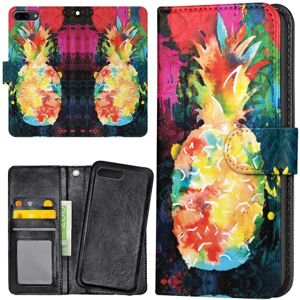 Apple iPhone 7/8 Plus - Mobilcover/Etui Cover Regnbue Ananas