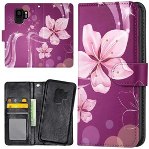 Samsung Galaxy S9 - Mobilcover/Etui Cover Hvid Blomst