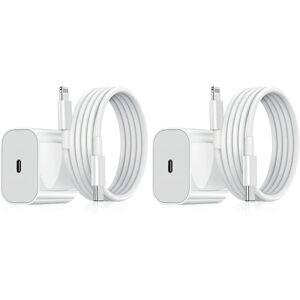 Apple Oplader til iPhone - Hurtiglader - Adapter + Kabel 20W USB-C White one size