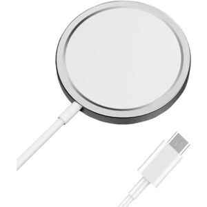 15W trådløs hurtigoplader - Magnetisk Qi-oplader - USB-C White