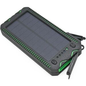 Solar PowerBank / Oplader - 10.000 mAh Solar oplader Black