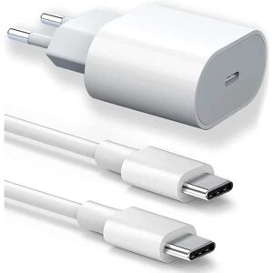 Apple 20W USB-C hurtigoplader + 20W 1M USB-C til USB-C kabel til iPhone 15