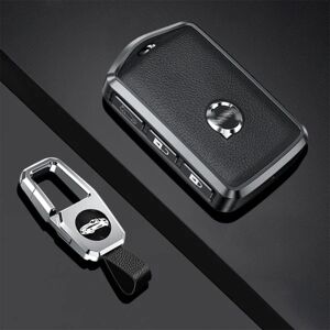 Kompatibel med Volvo Smart Car Key Case (sort), Beskyttelsesetui med nøglering til Volvo XC60 XC70 XC90 C30 S60 S80 S90 V60 V70 V90.