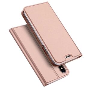 Dux Ducis Elegant etui til iPhone X/XS med plads til kort Roséguld