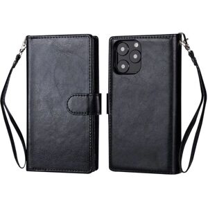 Royben Robust Smooth 9-Card Wallet Cover - iPhone 12 Pro Max Svart