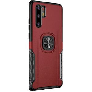 Huawei P30 Pro - Beskyttende Smart Cover med Ring Holder (LEMAN) Röd