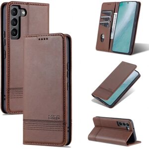 Professionelt AZNS Wallet Cover - Samsung Galaxy S21 FE Mörkbrun