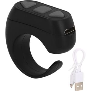 LD Bluetooth-fjernbetjening app Side Turner Telefon Fjernbetjening Ring Telefon Roman Se tv Slå side Klik Like Selfie Device ZL 03 Black