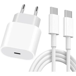 Apple 25W USB-C hurtigladdare + 20W 1M USB-C til USB-C-kabel til iPhone 15 Pro Max - 15 Plus - 15 Pro - 15