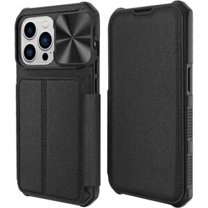 A-One Brand iPhone 14 Pro Wallet Case PU Læder Stødsikker - Sort