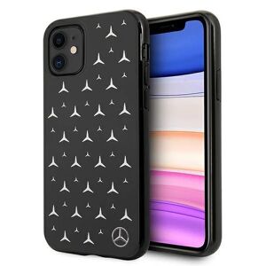 Mercedes Silver Stars Pattern Cover iPhone 11 - Sort Black