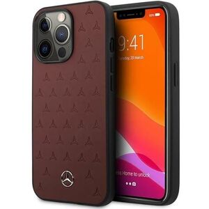 Mercedes Leather Stars Pattern Cover iPhone 13/13 Pro - Rød Red