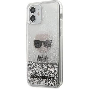 Karl Lagerfeld iPhone 12 Mini Cover Liquid Glitter - Sølv Silver