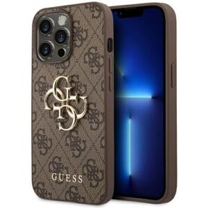 GUESS iPhone 14 Pro Cover 4G Big Metal Logo - Brun