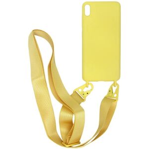 G-Sp iPhone XS Max Silikonskal med Rem/Halsband - Gul Yellow