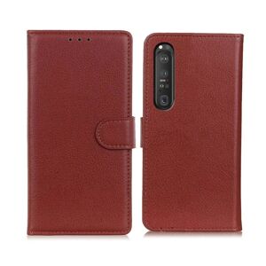 G-Sp Sony Xperia 1 III 5G Plånboksfodral med Stativ - Brun Brown