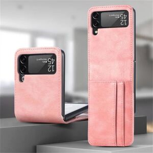 b behover. Samsung Galaxy Z FLIP 4 - wallet shell cover vegansk læder Pink one size