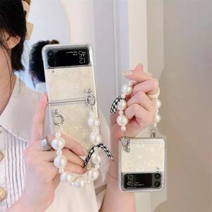 b behover. Samsung Galaxy Z FLIP 3 - etui med monokrome hjerter 3D Transparent one size