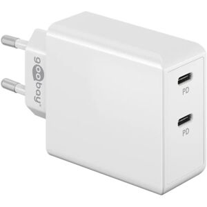 Goobay Dual USB-C Lader PD 36W Hvid