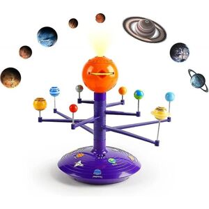 Solsystem til børn, Talende astronomi Solsystem Modelsæt, Planetarium Projektor Stammelegetøj med 8 planeter, Rumlegetøj til 3 4 5+ år gamle drenge