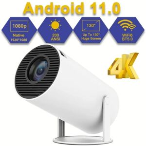 4k HD-projektor HY300 Android 11 bærbar udendørs hjemmebiografprojektor Dual Wifi6 200 Bt5.0 1080p 1280*720p