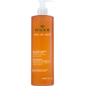 Nuxe Reve de Miel Face & Body Ultra-Rich Cleansing Gel 400ml Transparent