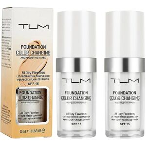 2 stk Tlm Flawless Color Changing Foundation Makeup Skin Tone Matching Concealer