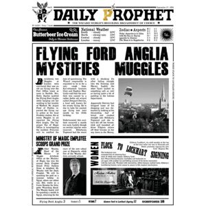 A3 print - Harry Potter - Daily Prophet - Flying Ford Anglia Multicolor