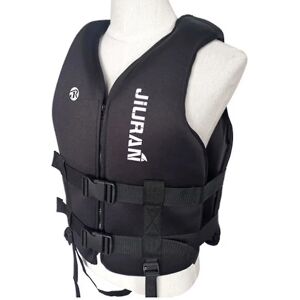 Voksne Redningsvest Neopren Sikkerhed Redningsvest Vandsport Fiskeri Vand Skivest Kajaksejlads Bådsejlads Svømning Drifting Safety Vesta Black L(60-75kg)