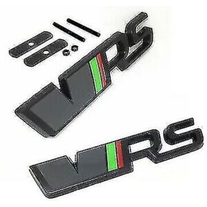 Sort Vrs 3d Front Grill Og Bag Boot Emblem Badge Kit Til