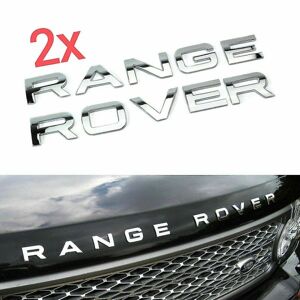 Krom Range Rover Front Grill Motorhjelm Badge Emblem Motorhjelm An