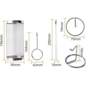 1 sæt Grillkurv BBQ Grillrist 20CM 20cm